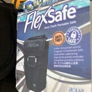 FlexSafe Anti-Theft Portable Safe Locks onto Fixed objects Combo Lock NWT